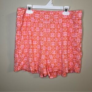 VINEYARD VINES Tortola Luxe Pull On Shorts Coral/Pink Cotton Rayon Blend Sz S